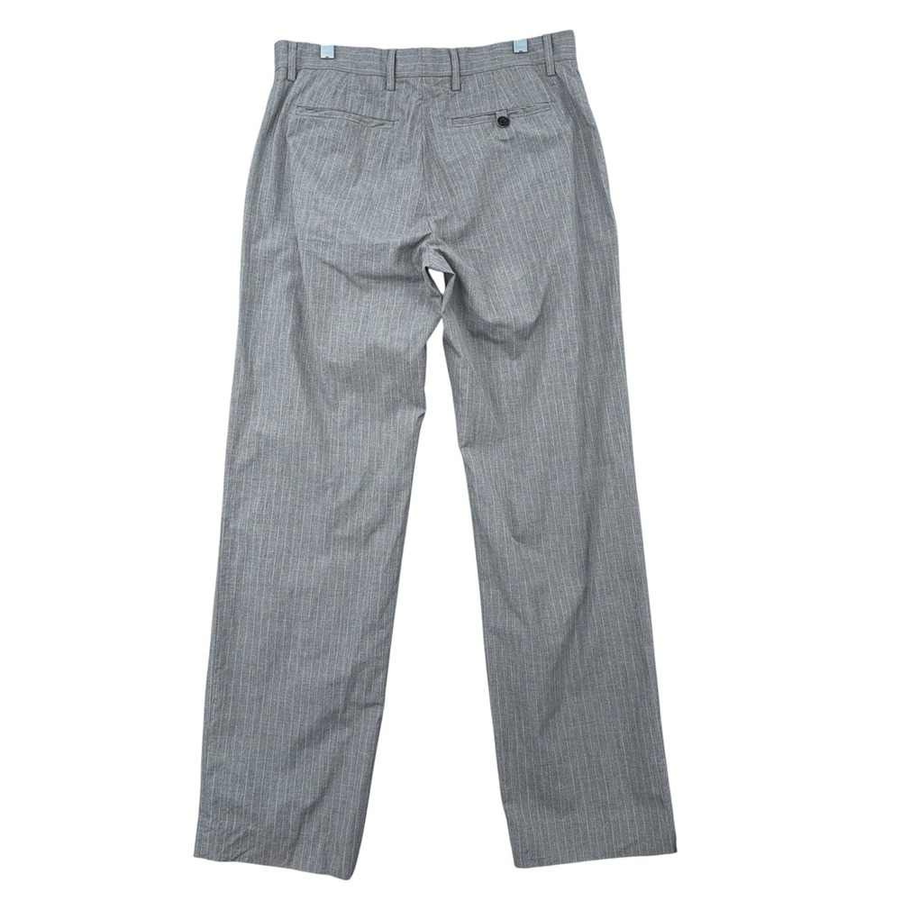 Banana Republic Modern Fit Mens 32x32 Grey Pinstripe 100% Cotton Dress Pants - Picture 2 of 7
